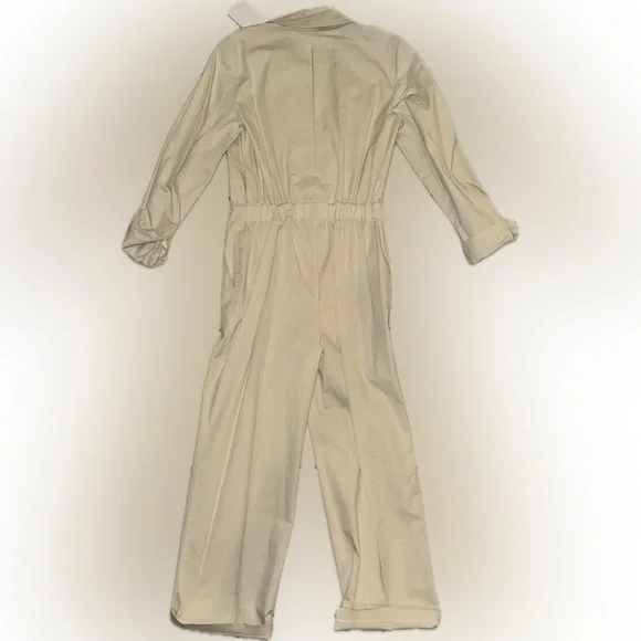NWT THEORY Chino Wash shirt jumpsuit cargo Size 2